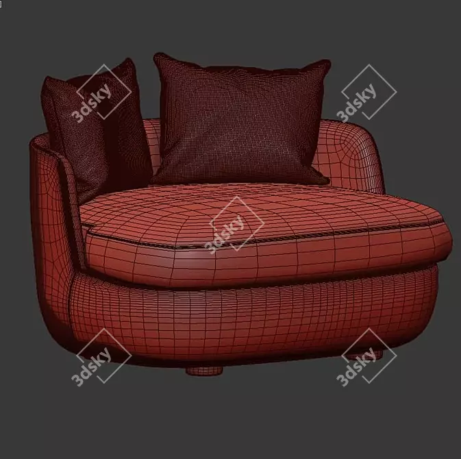 Bart Canape Armchair: Ultra-modern Elegance 3D model image 4