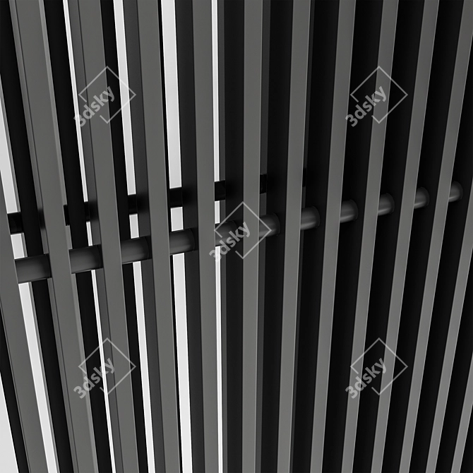 Boca Stripe Room Divider 3D model image 3