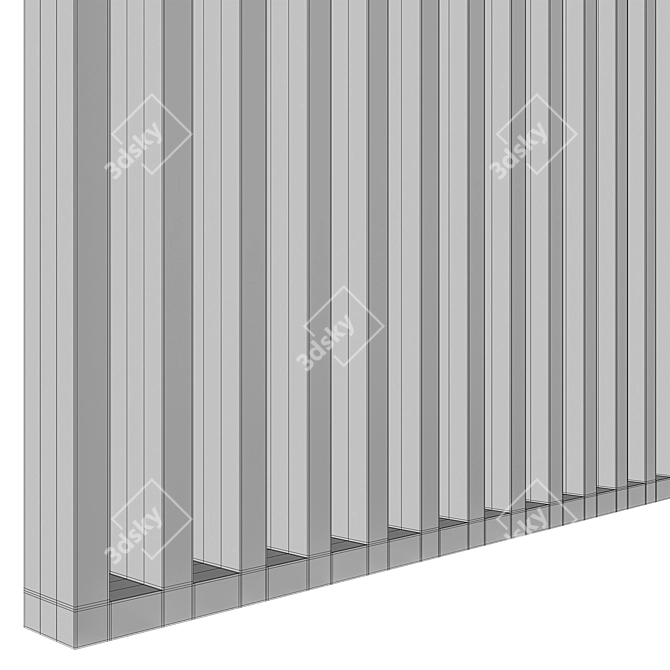 Boca Stripe Room Divider 3D model image 4
