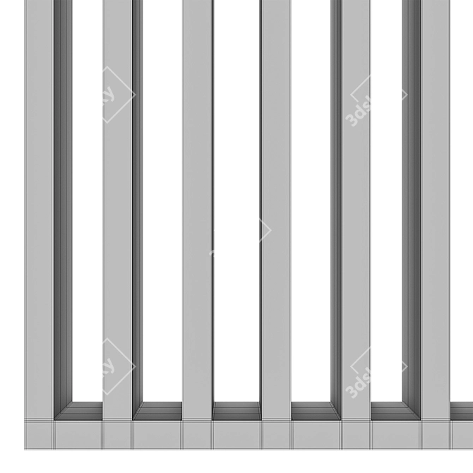 Boca Stripe Room Divider 3D model image 5