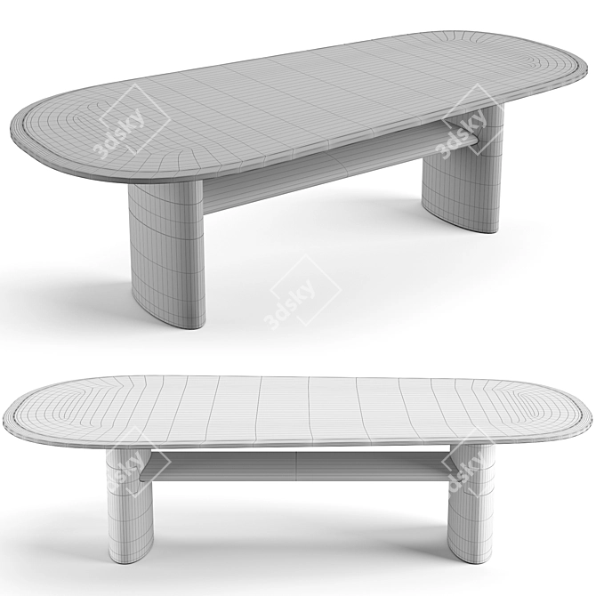 Modern Baxter Dinning Set 3D model image 5
