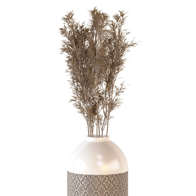 Lush Greenery: Ceramic Pot Plants 3D model image 6