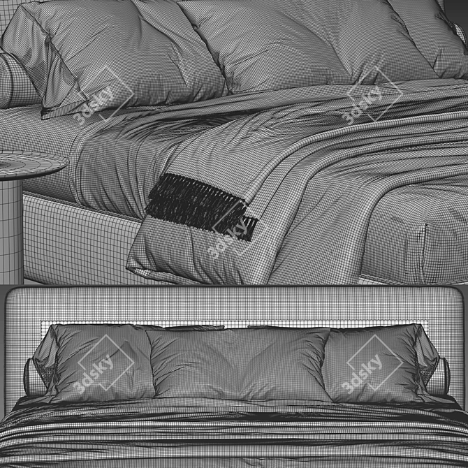 Elegant Bonaldo Tonight Bed 3D model image 4