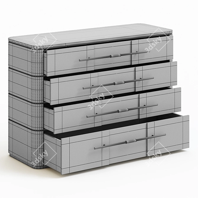 Stylish Frato Agra Chest of Drawers 3D model image 5