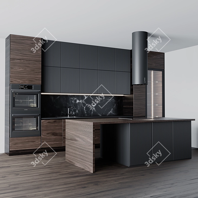 Sleek Isola Gloss Plus Hood 3D model image 2