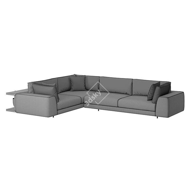 Italian Corner Sofa Argo: Stylish and Functional 3D model image 4