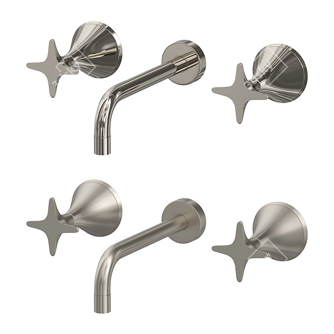 Stella 130 Concealed Basin Mixer 3D model image 2