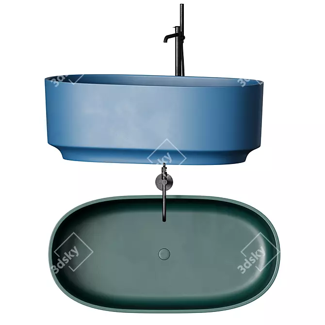 Elegant Arc Bathtub: Neoclassical Inspiration 3D model image 6