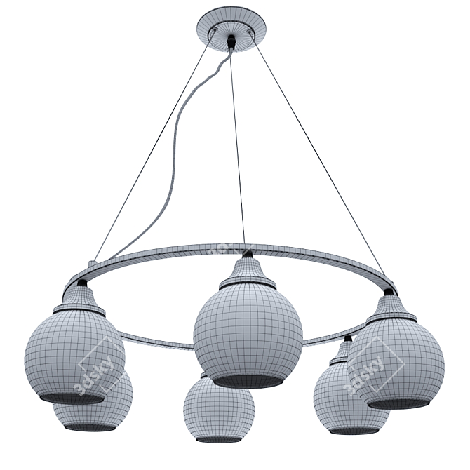 Vitaluce V4481-1/6S: Stylish Ceiling Chandelier 3D model image 2