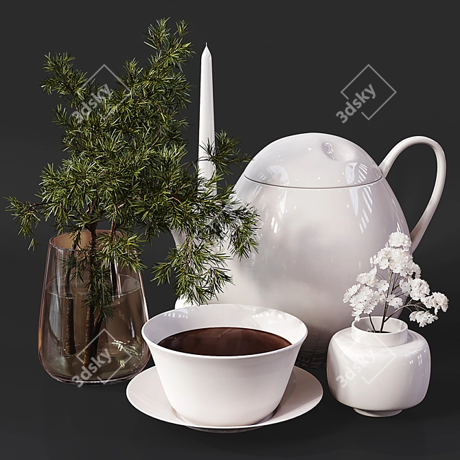 High-Quality Kitchen Accessories Set 3D model image 3