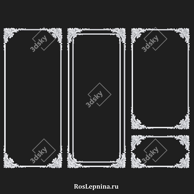 Elegant FRANCESCO Frame Set by RosLepnina 3D model image 2