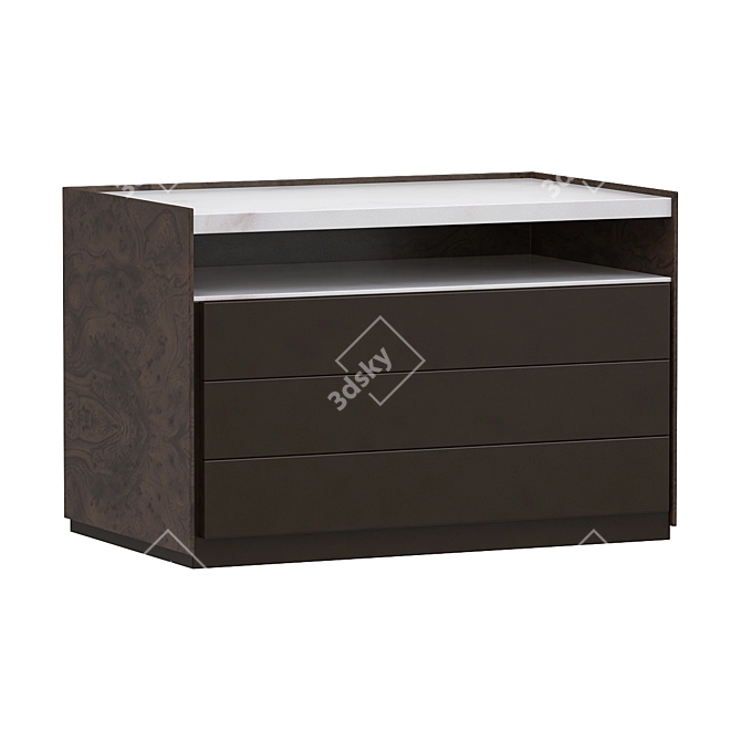 Sleek 5050 Molteni Nightstand 3D model image 1
