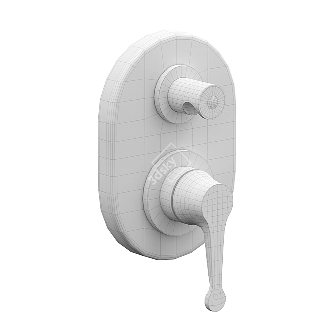 Stella 130: Wall-mounted Bath & Shower Mixer 3D model image 4