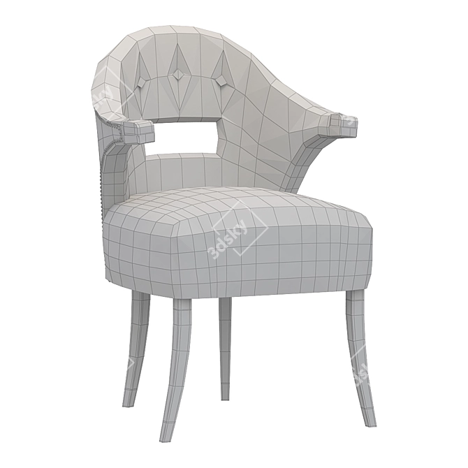 Elegant Nanook Dining Chair 3D model image 2