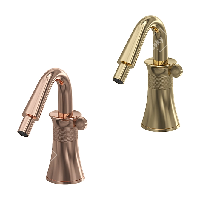 Stella 130 Single-Hole Bidet Faucet 3D model image 3