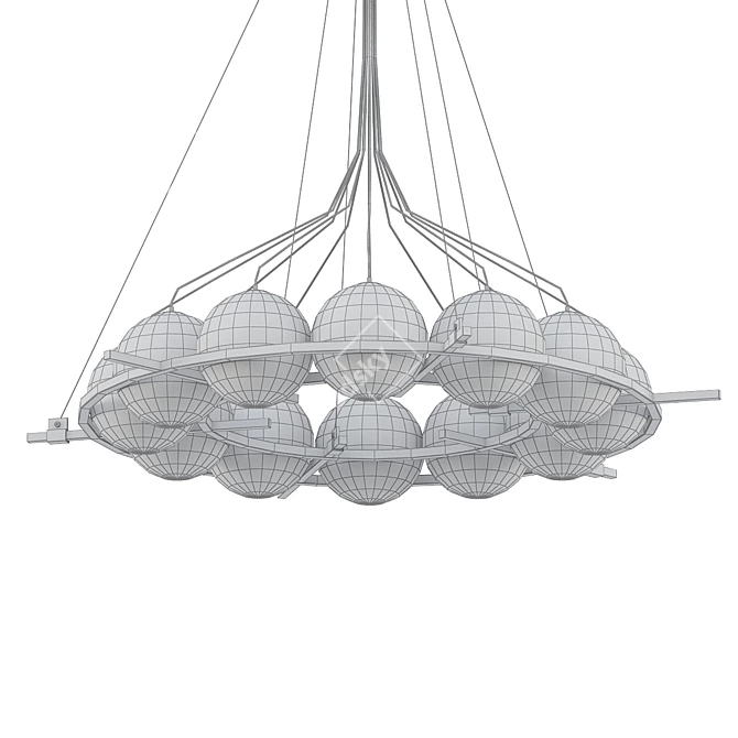 Geometric Grid/Circle Design 3D model image 2