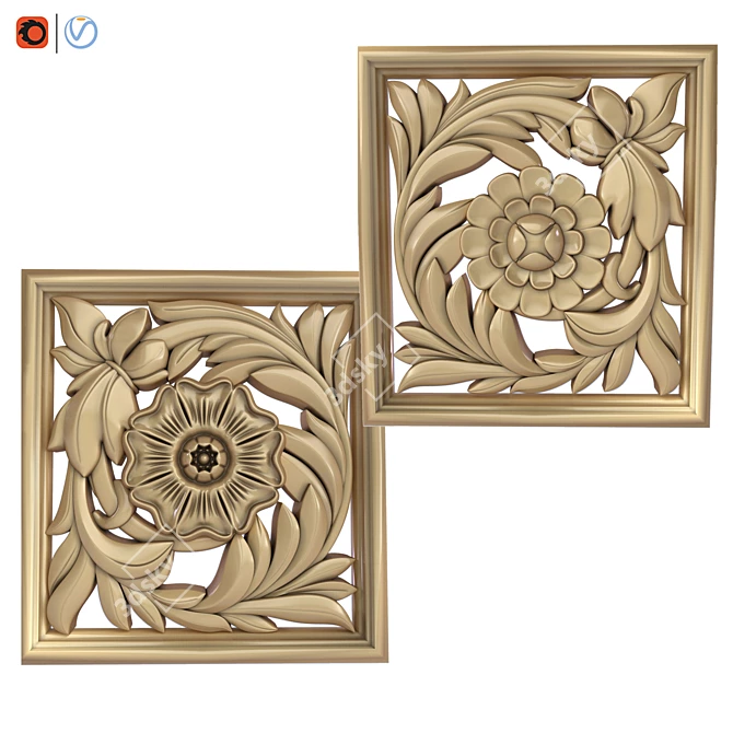 Decorative Panels Set 10: STL Files 3D model image 6