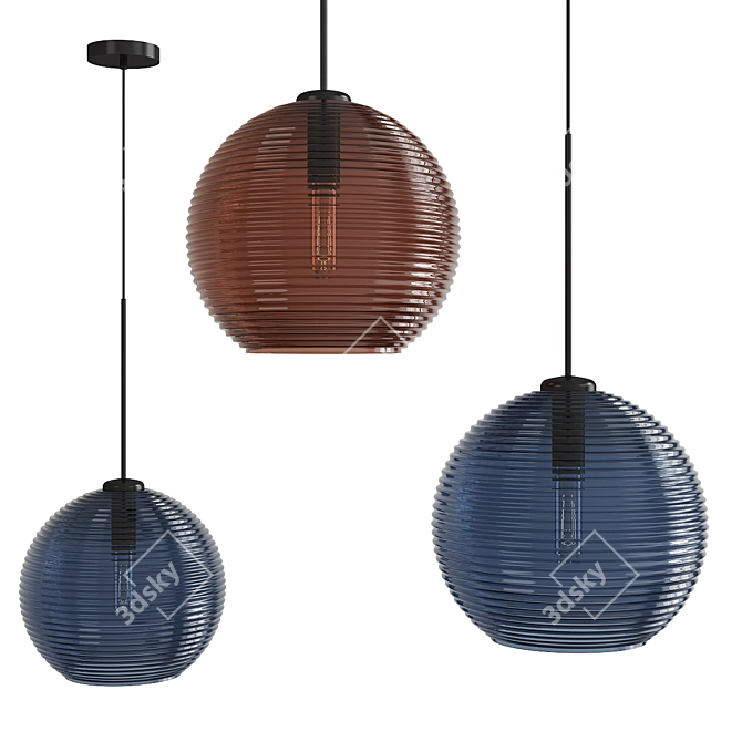 Crystal 6-Light Low Voltage Pendant 3D model image 1