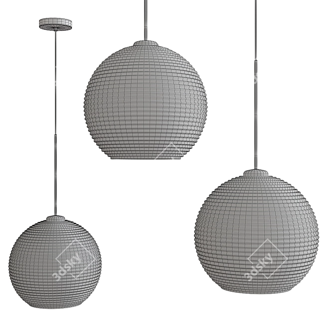 Crystal 6-Light Low Voltage Pendant 3D model image 2