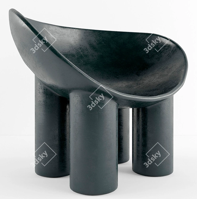 Elephant Chair: Modern Plastic Armchair with Unique Design 3D model image 4