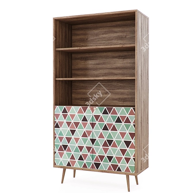 Scandinavian Style Rack with Doors: "Berber 3D model image 1