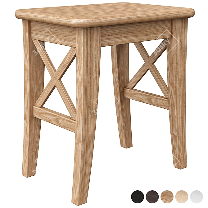 Ingolf Stool - Classic White Seating 3D model image 1