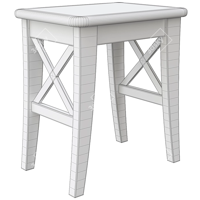 Ingolf Stool - Classic White Seating 3D model image 6
