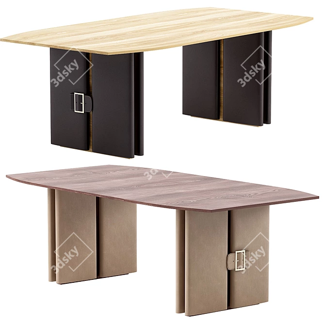 Elegant Onda Designer Table 3D model image 1