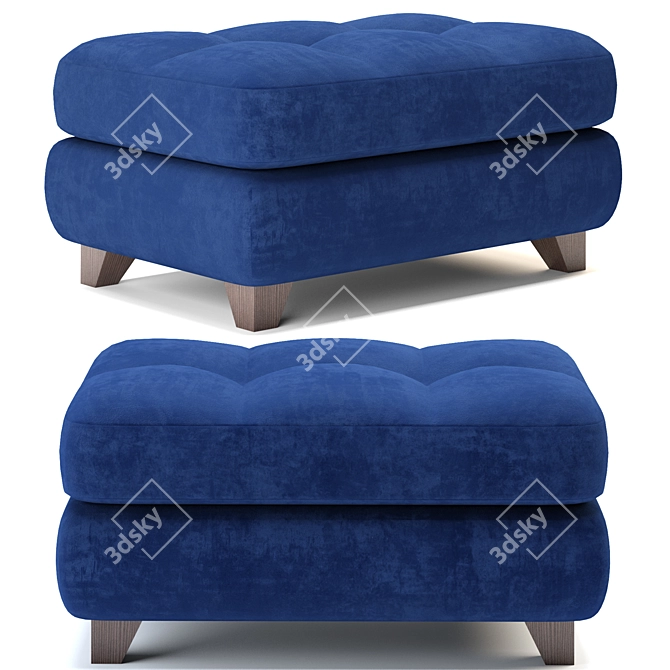 Title: Velvet Pouf - Elegant and Versatile Seating 3D model image 1