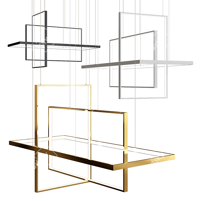 Elegant TILAN Chandelier 3D model image 2