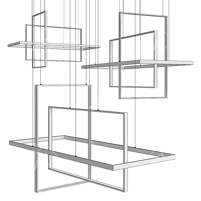 Elegant TILAN Chandelier 3D model image 5