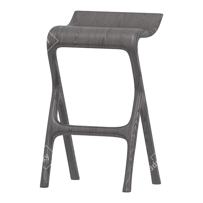 Umthi Bar Stool: Exquisite Craftsmanship 3D model image 2