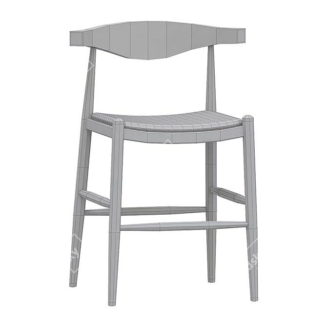 Elegant and Modern Maja Counter Stool 3D model image 2