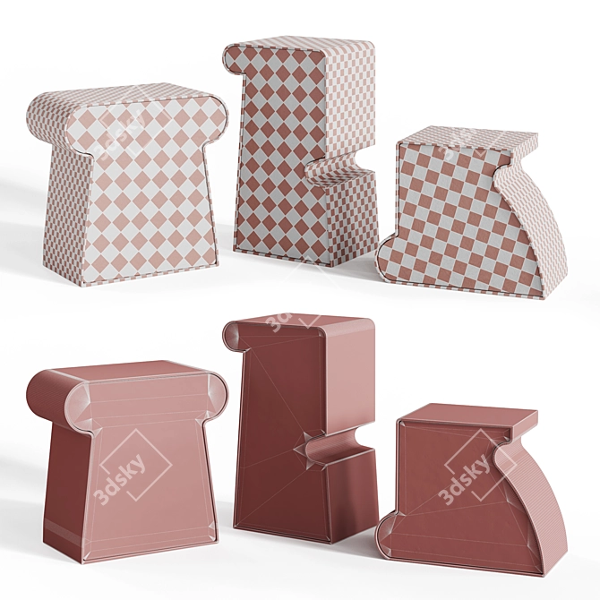 Kelly Wearstler Superluxe Side Tables - Trio of Elegance 3D model image 5