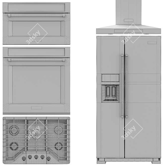 Essential Kitchen Aid Appliances 3D model image 3