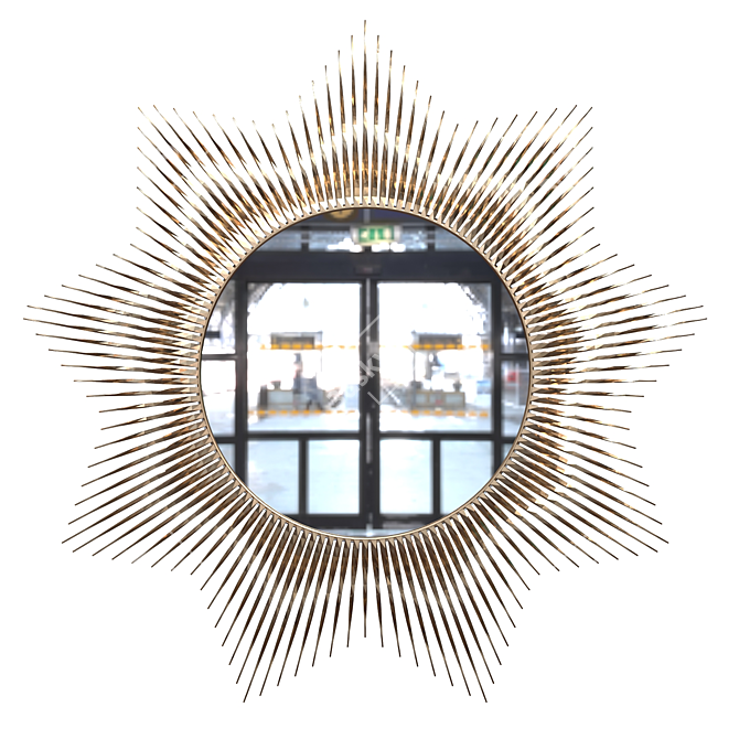 Sunburst Metal Mirror 3D model image 1