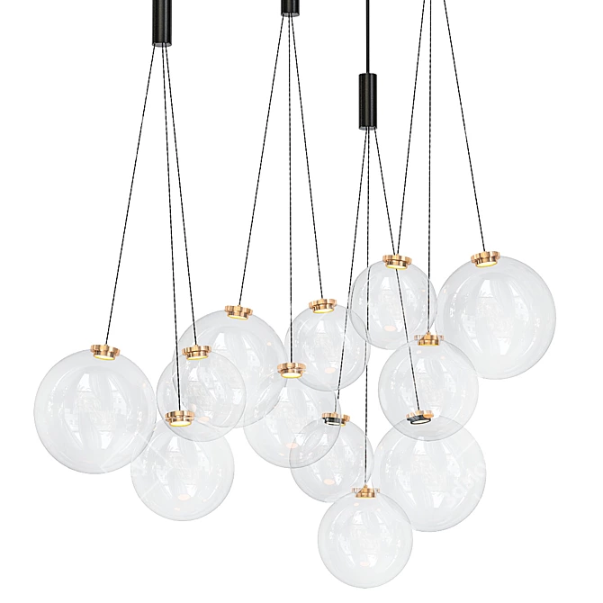 Dynamic Glow LED Pendant 3D model image 1