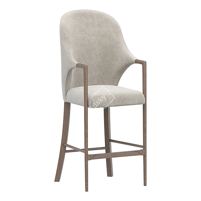 Harris Arm Barstool: Sleek and Stylish Seating 3D model image 1