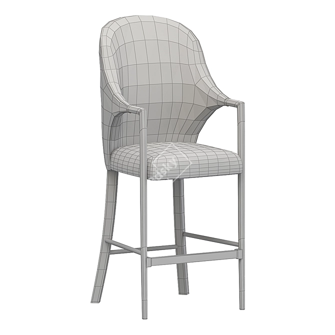 Harris Arm Barstool: Sleek and Stylish Seating 3D model image 2