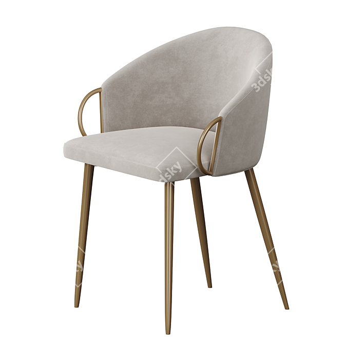 Modern Claire Counter Chair 3D model image 2