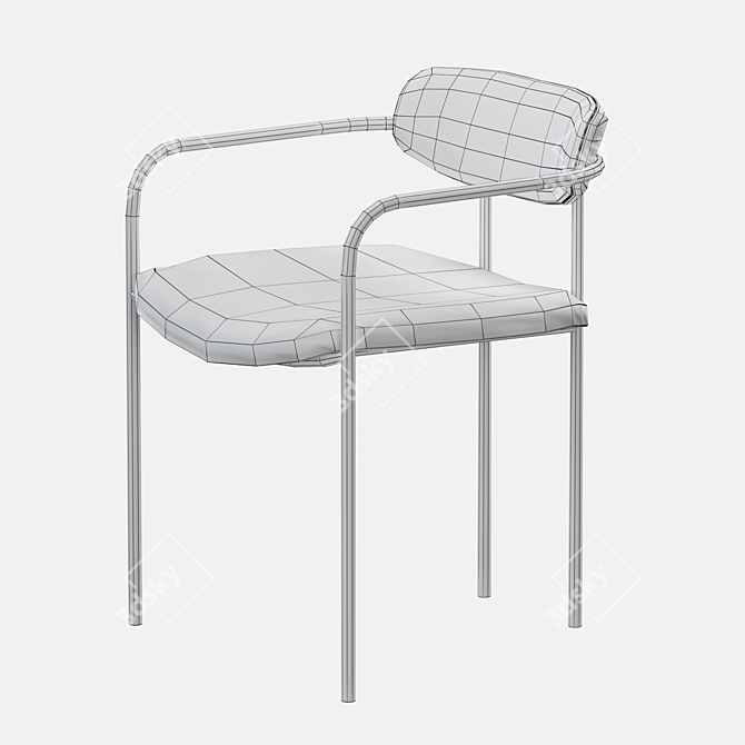 Modern Parker Dining Chair 3D model image 5