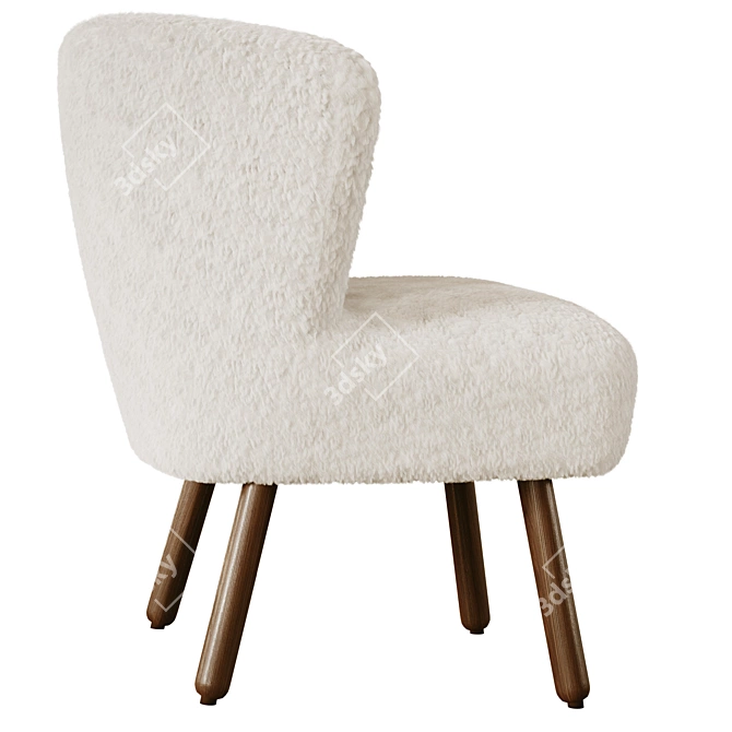 ZARA HOME Terry Armchair 3D model image 3