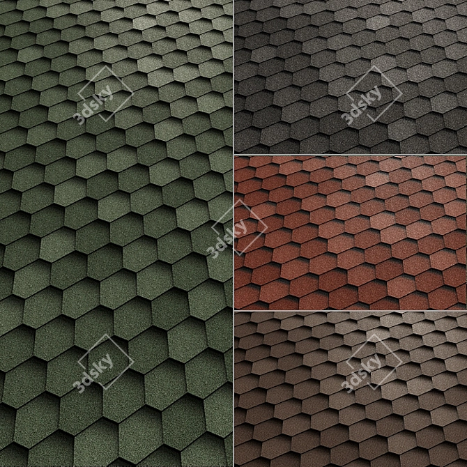 Flexible Roof Tiles: SHINGLAS Sonata 3D model image 1