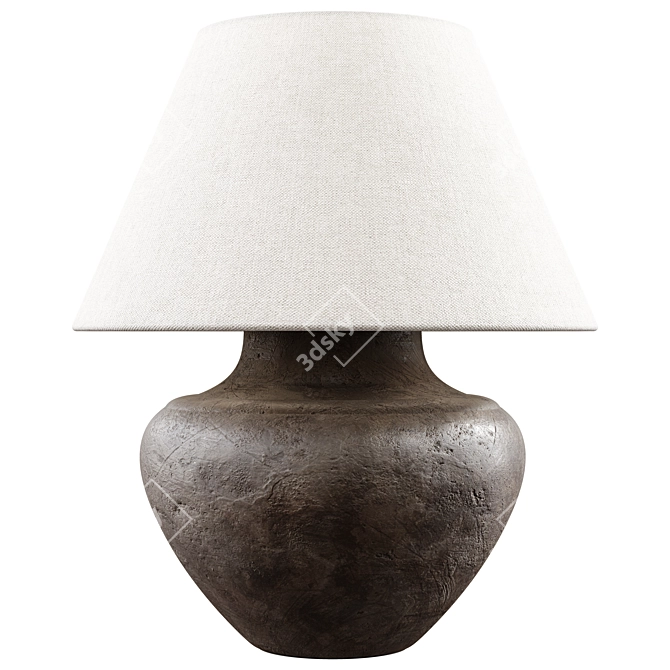Title (English): Zara Home - Black Ceramic Base Lamp 

Title (Russian): Zara Home - Лампа на чер 3D model image 2