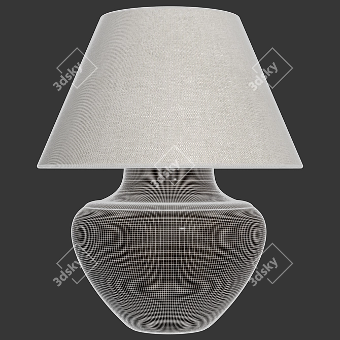 Title (English): Zara Home - Black Ceramic Base Lamp 

Title (Russian): Zara Home - Лампа на чер 3D model image 3