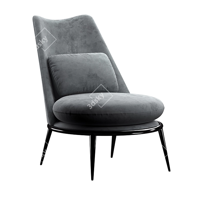 Luxury Aurora Armchair by Cantori 3D model image 1