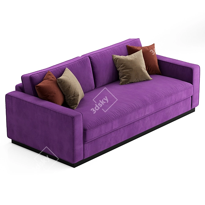 Elegant Dark Green Emonda Sofa 3D model image 2