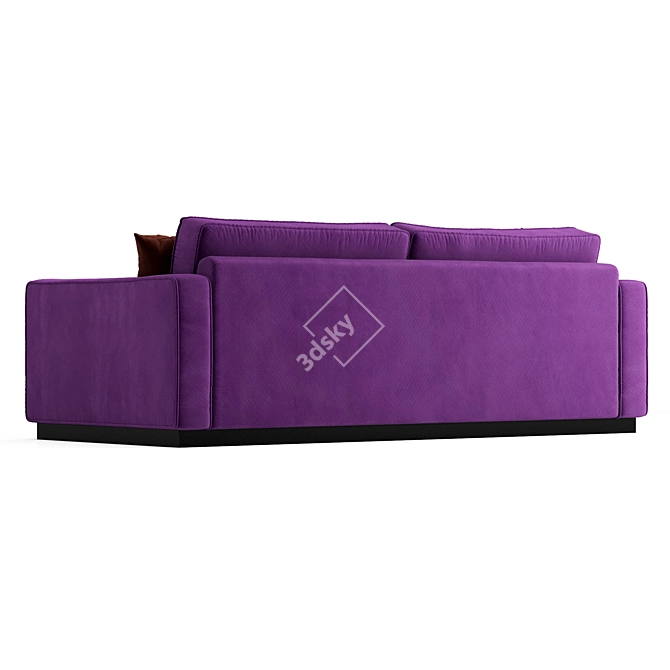 Elegant Dark Green Emonda Sofa 3D model image 3