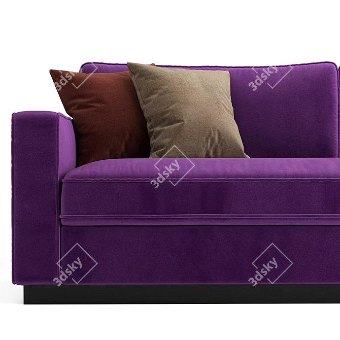 Elegant Dark Green Emonda Sofa 3D model image 4