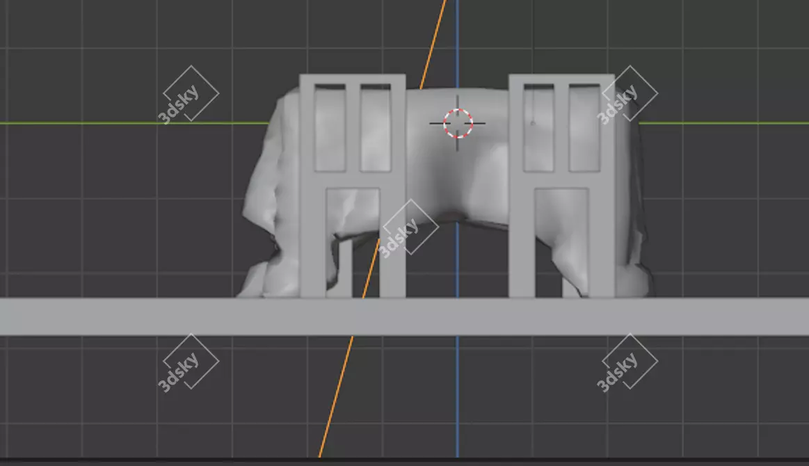 Sleek 3D Gaming Table 3D model image 2